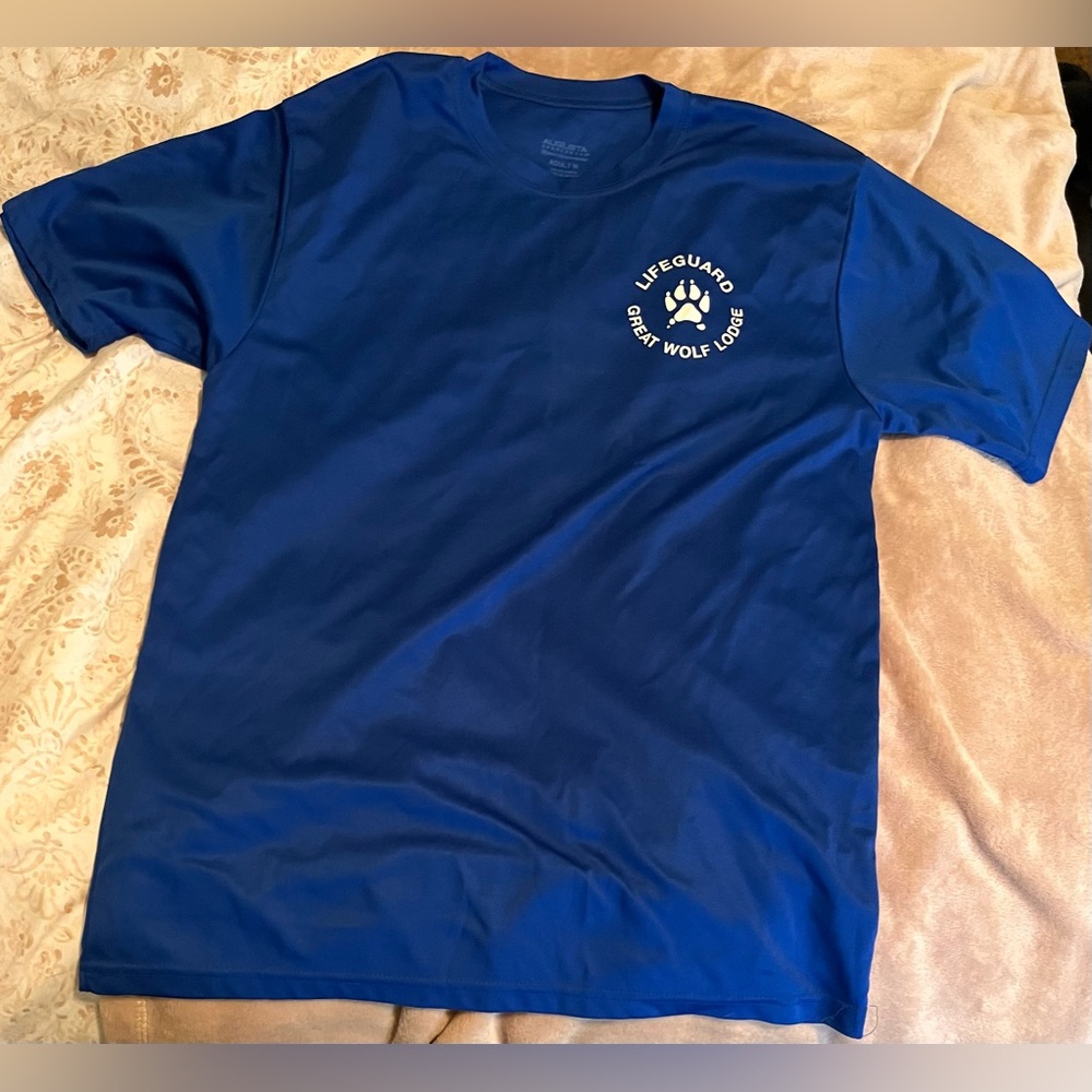 Augusta Sportswear Blue Men's Swim Rash Guard